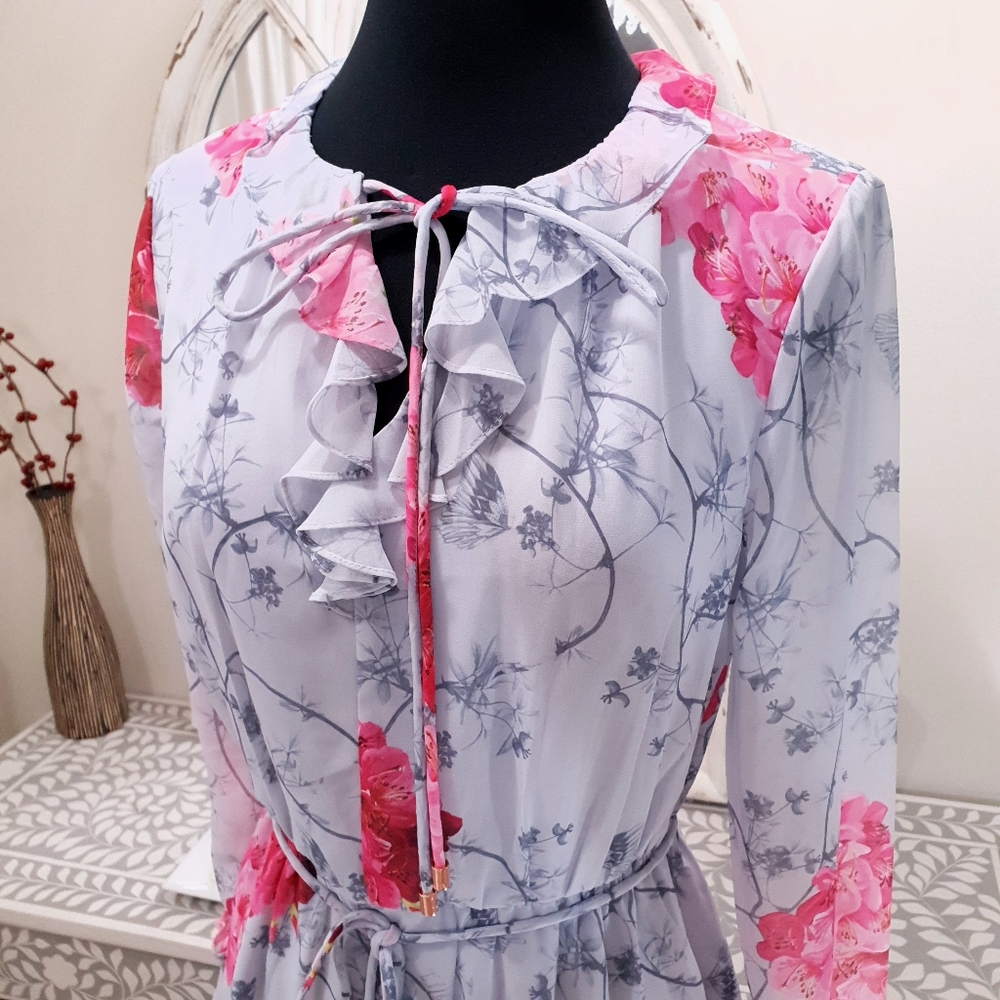 🍒NWT🍒 TED BAKER RUFFLE DRESS - Picture 2 of 11